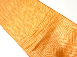 アンティーク　抽象模様織出し袋帯（着用可）